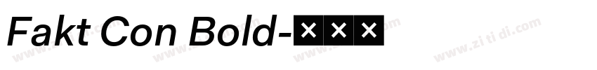 Fakt Con Bold字体转换